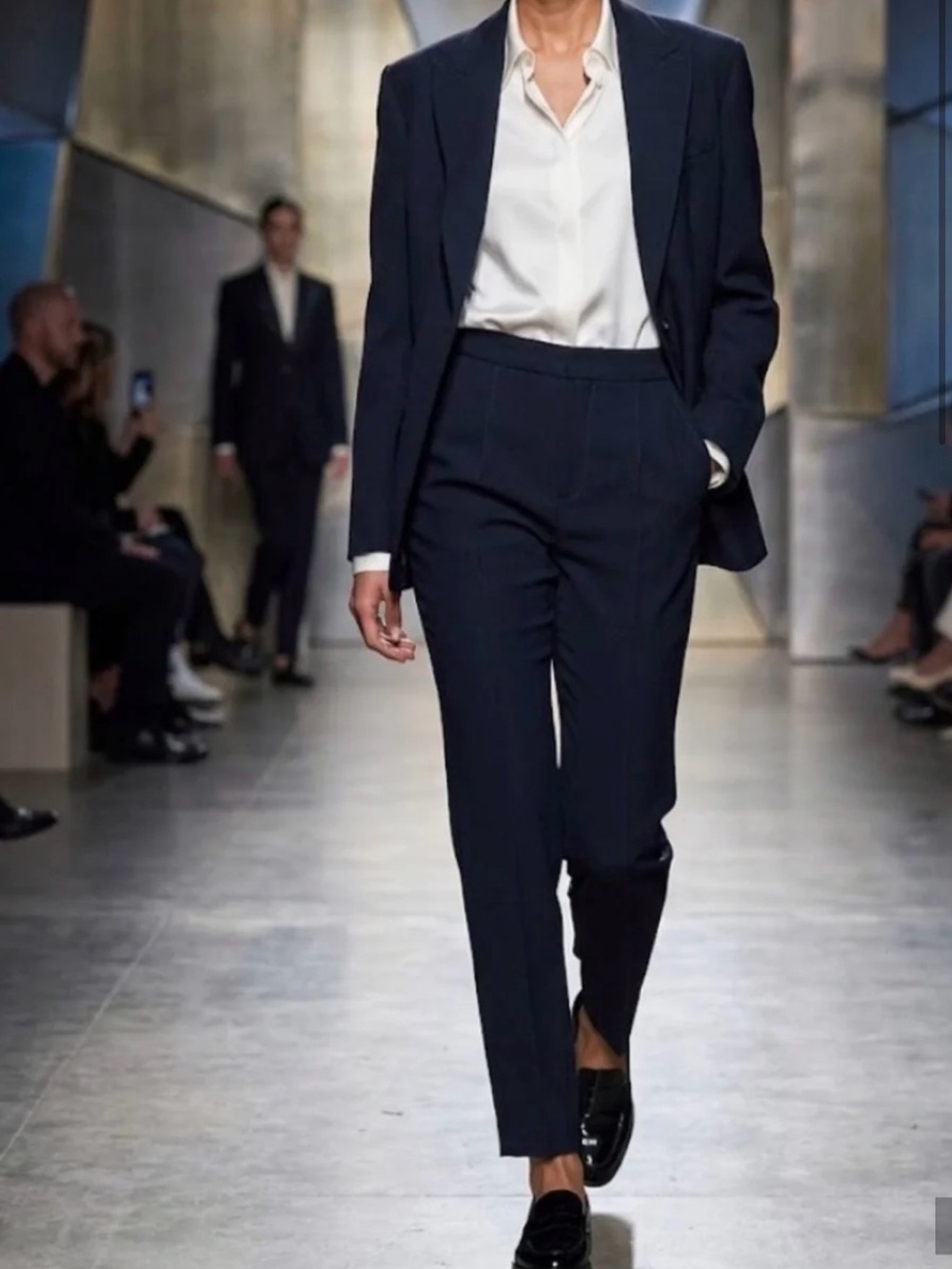 Tiffany &Co Navy Tailored Dress Pants